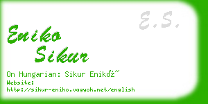 eniko sikur business card